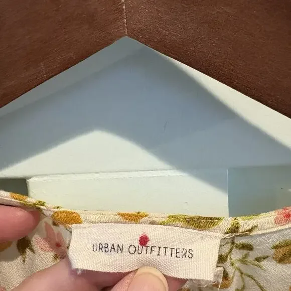 Urban Outfitters M Bloom Dainty Smocked‎ Minidress Sundress Feminine Low Cut - Picture 4 of 16